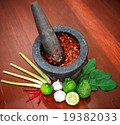 Spicy food ingredient on wood. ( tom yum ) 19382033