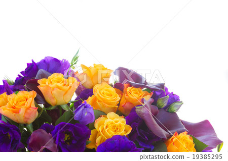 Calla lilly and eustoma flowers 19385295