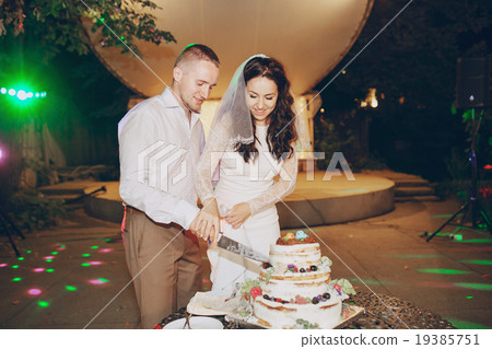 cutting the wedding cake cutting the wedding cake 19385751
