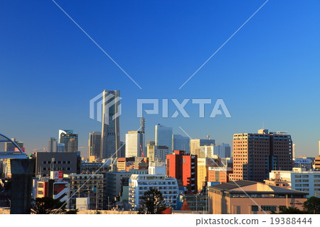 Yokohama city view from Yamate Italian mountain garden Yokohama city view from Yamate Italian mountain garden 19388444