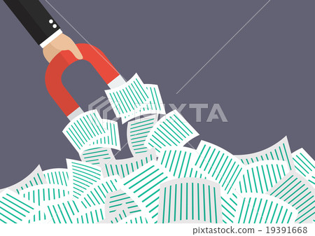 Magnet attracting a lot of documents 19391668