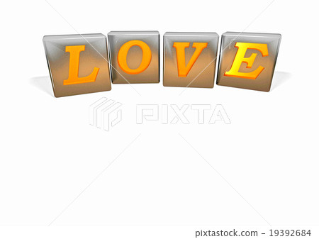 The LOVE word made of blocks 19392684