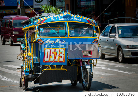 Very Bright and Colorful Tricycle of A Filipino 19393386