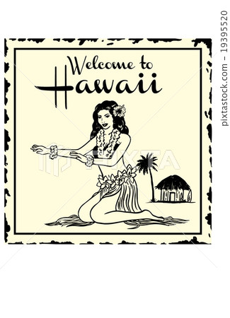Hula dancer, vector 19395520