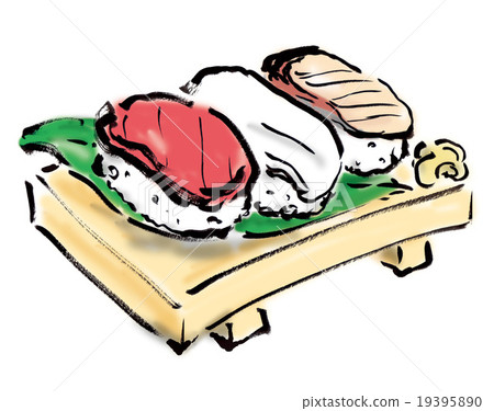 壽司飯壽司插圖素材，食物，日本料理，料理，壽司，飯，壽司，壽司， 19395890