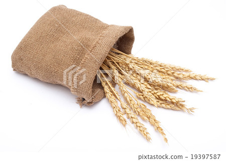 Bag with wheat ears Bag with wheat ears 19397587