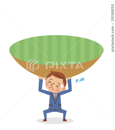 Images supported by businessmen (material for synthesis / negative) 19398850