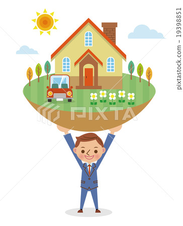 Businessman image supporting my home (positive) 19398851