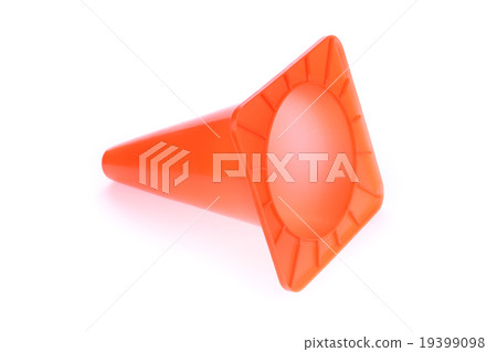 orange cone used warning sign under construction orange cone used warning sign under construction 19399098