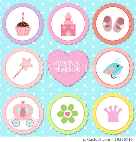 Set of tags with princess theme. - Stock Illustration [19399716] - PIXTA