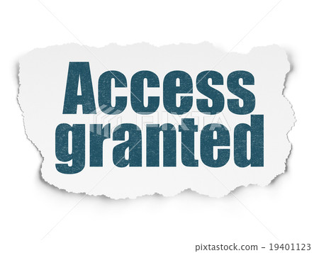 Security concept: Access Granted on Torn Paper Security concept: Access Granted on Torn Paper 19401123
