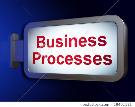 Business concept: Business Processes on billboard 19401151