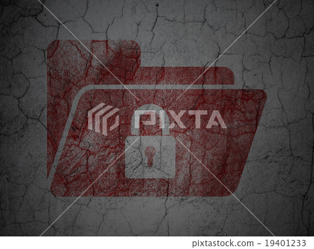 Finance concept: Folder With Lock on grunge wall 19401233