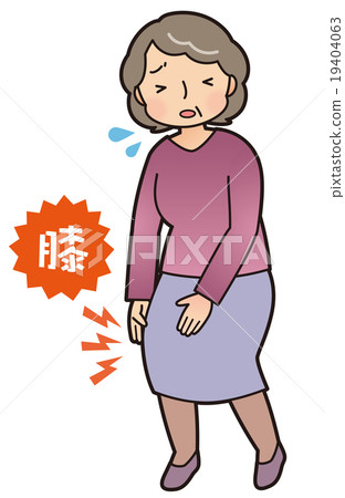 Knee Pain Elderly Women 19404063