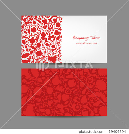 Business card, floral design 19404894
