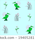Colorful floral with leaves and flowers 19405281