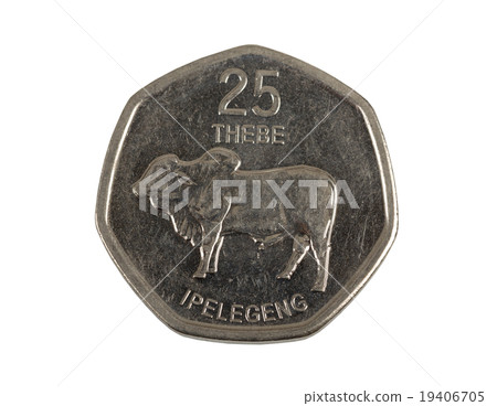 Detail of Botswana Pula thebe coin Detail of Botswana Pula thebe coin 19406705