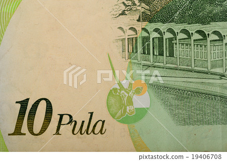 Detail of 10 Botswana Pula banknote Detail of 10 Botswana Pula banknote 19406708