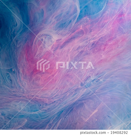 Blue pink clouds of ink in liquid Blue pink clouds of ink in liquid 19408292