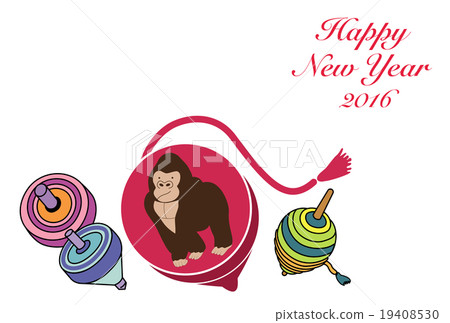 新年賀卡的大猩猩的設計 新年賀卡的大猩猩的設計 19408530
