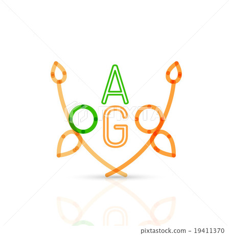 Abstract geometric linear hipster floral icon Abstract geometric linear hipster floral icon 19411370