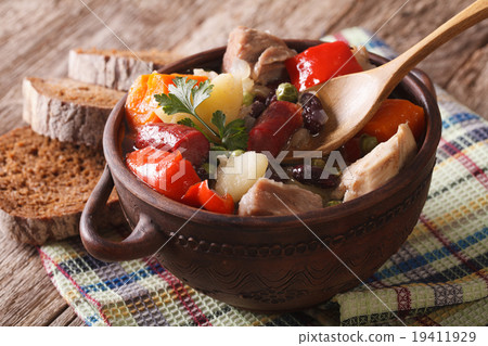 Eintopf thick soup with meat and vegetables Eintopf thick soup with meat and vegetables 19411929