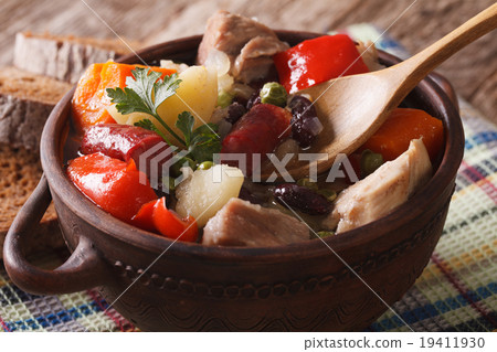 German eintopf soup with meat and vegetables German eintopf soup with meat and vegetables 19411930
