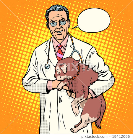 图库插图: vet pet health disease