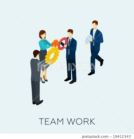 Teamwork Concept Isometric Teamwork Concept Isometric 19412343