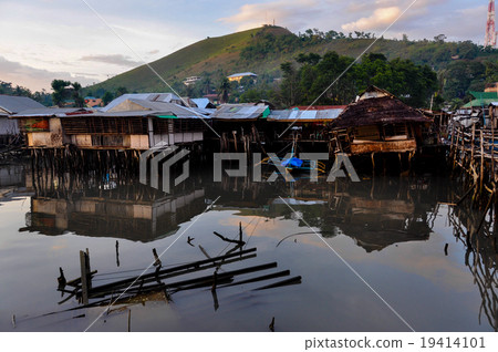 Small Nipa Homes and a Broken Raft on The Black Small Nipa Homes and a Broken Raft on The Black 19414101