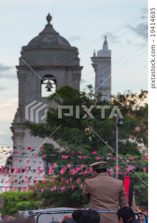 Military Chief Riding on Vehicle of a Parade in Military Chief Riding on Vehicle of a Parade in 19414685