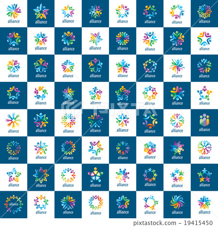 set of logos union people set of logos union people 19415450