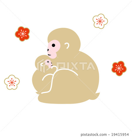 Stock Illustration: material for new year\'s cards, baby, a cuddle