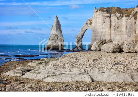 famouse Etretat arch rock, France 19415985