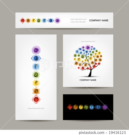Business cards design, seven main chakras 19416123