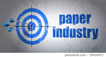 Industry concept: target and Paper Industry on 19416472