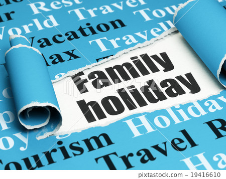 Vacation concept: black text Family Holiday under 19416610
