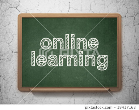 Learning concept: Online Learning on chalkboard Learning concept: Online Learning on chalkboard 19417168