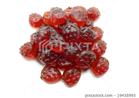 Heap of gummi red strawberry jelly Heap of gummi red strawberry jelly 19438993