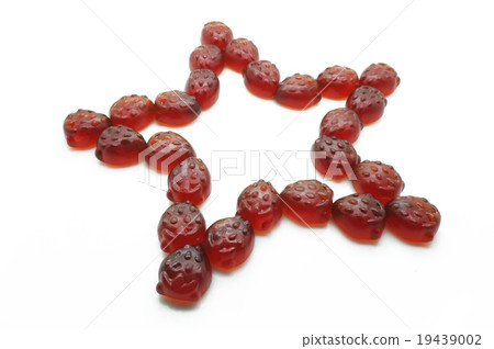 Star of gummi red strawberry jelly 19439002