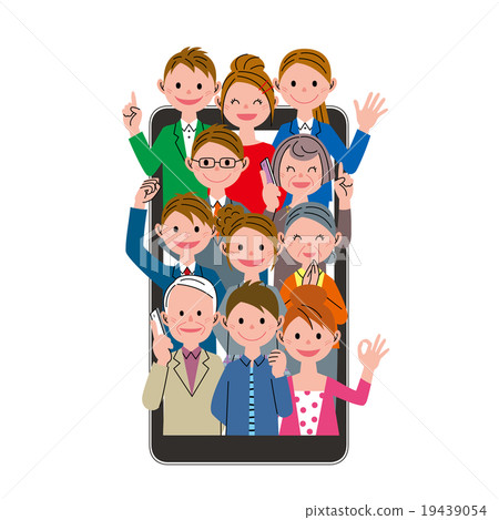 People in the smartphone 19439054