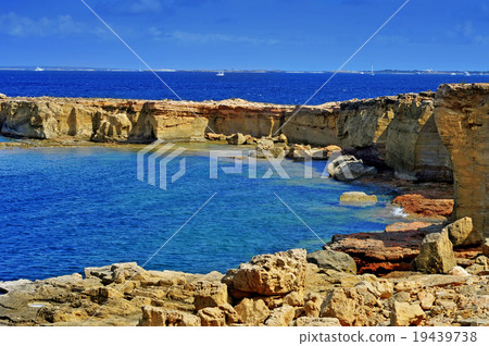 Punta de Sa Pedrera coast in Formentera, Balearic Islands, Spain 19439738