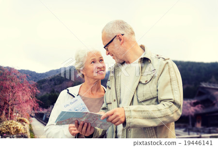 senior couple on city street senior couple on city street 19446141