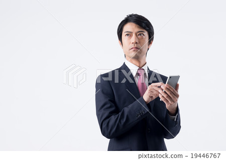 Middle businessman (smartphone) Middle businessman (smartphone) 19446767
