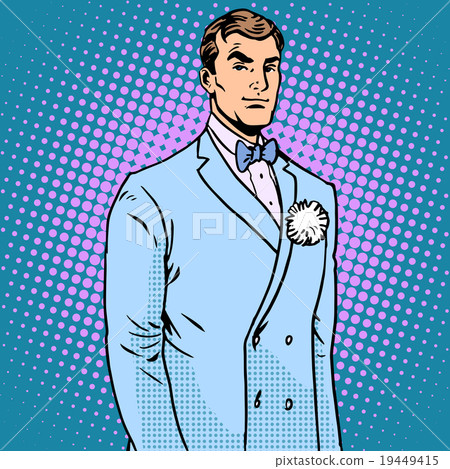 The groom in a wedding suit 19449415