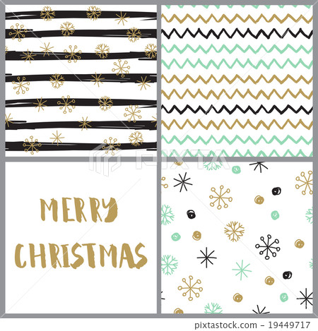 Set of hand drawn christmas cards Set of hand drawn christmas cards 19449717