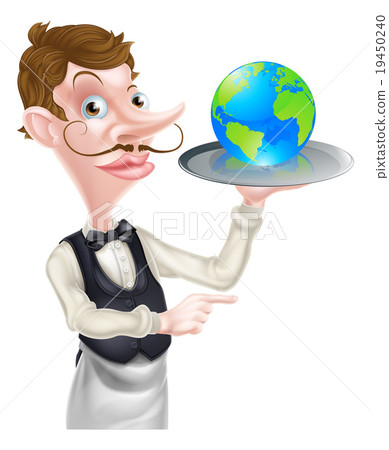 Globe Waiter Pointing 19450240