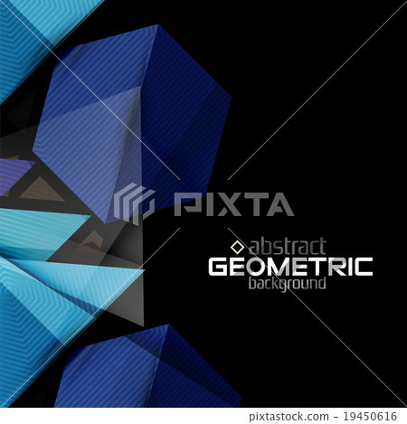 Vector color geometric shapes on black background Vector color geometric shapes on black background 19450616