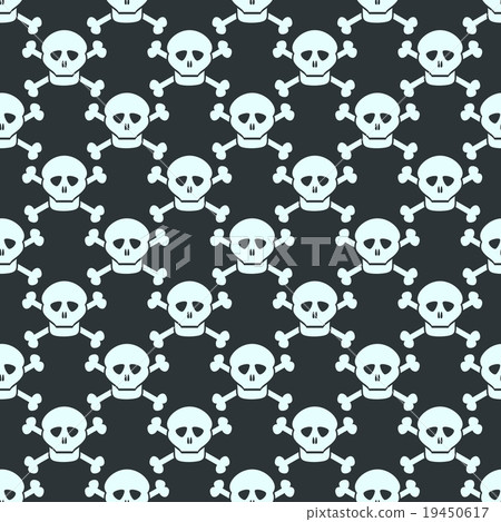 Simple vector seamless pattern with human skulls Simple vector seamless pattern with human skulls 19450617