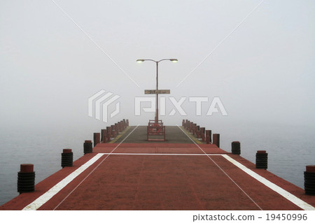 Morning fog, east, Akan Lake 19450996